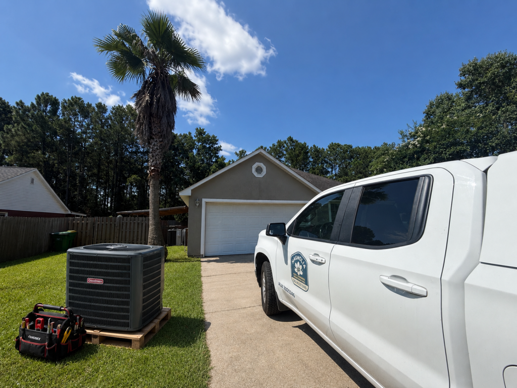 Goodman air conditioner installation by Magnolia Air Solutions in Mobile, AL
